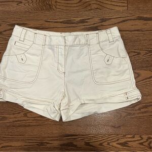 LOFT Women's Cream Cargo Shorts